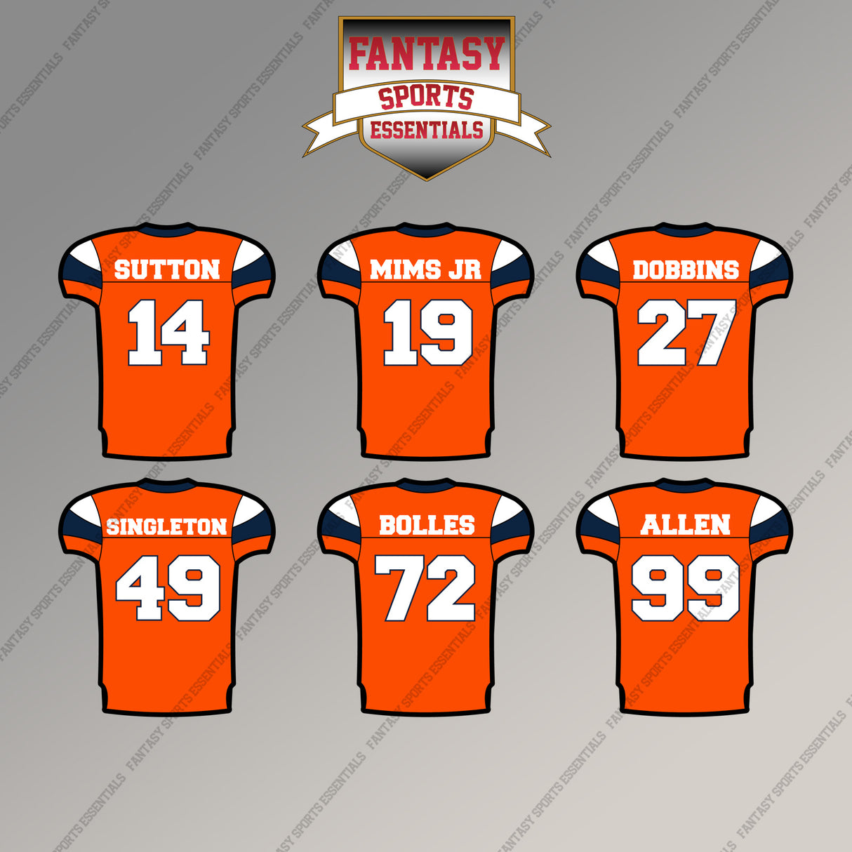 Denver Broncos 2025 Home Jersey Magnets (Choose Your Player) Page 2