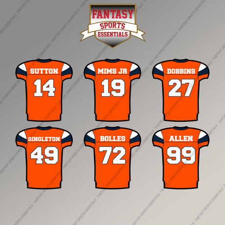 Denver Broncos 2025 Home Jersey Magnets (Choose Your Player) Page 2