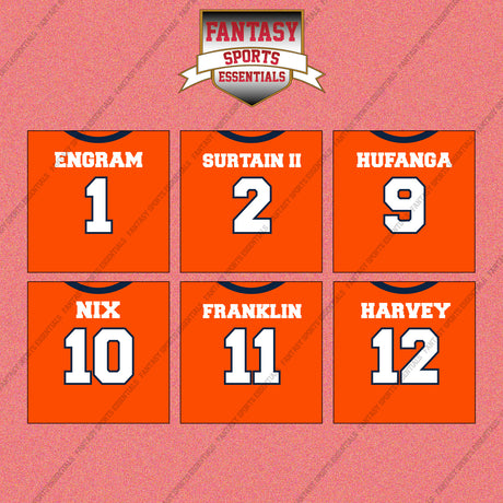 Denver Broncos 2025 Home Jersey Wall Art Prints (Choose Your Player) Page 1