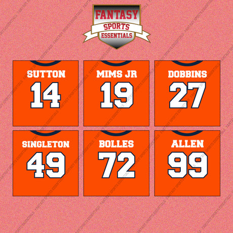 Denver Broncos 2025 Home Jersey Wall Art Prints (Choose Your Player) Page 2