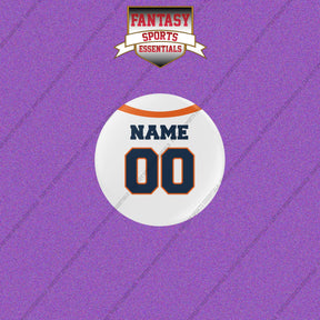 Denver Broncos Personalized Current Away Jersey Buttons