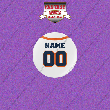 Denver Broncos Personalized Current Away Jersey Buttons