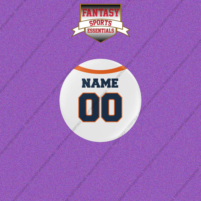 Denver Broncos Personalized Current Away Jersey Buttons