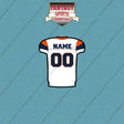 Denver Broncos Personalized Current Away Jersey Car Decals