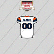 Denver Broncos Personalized Current Away Jersey Glossy Stickers