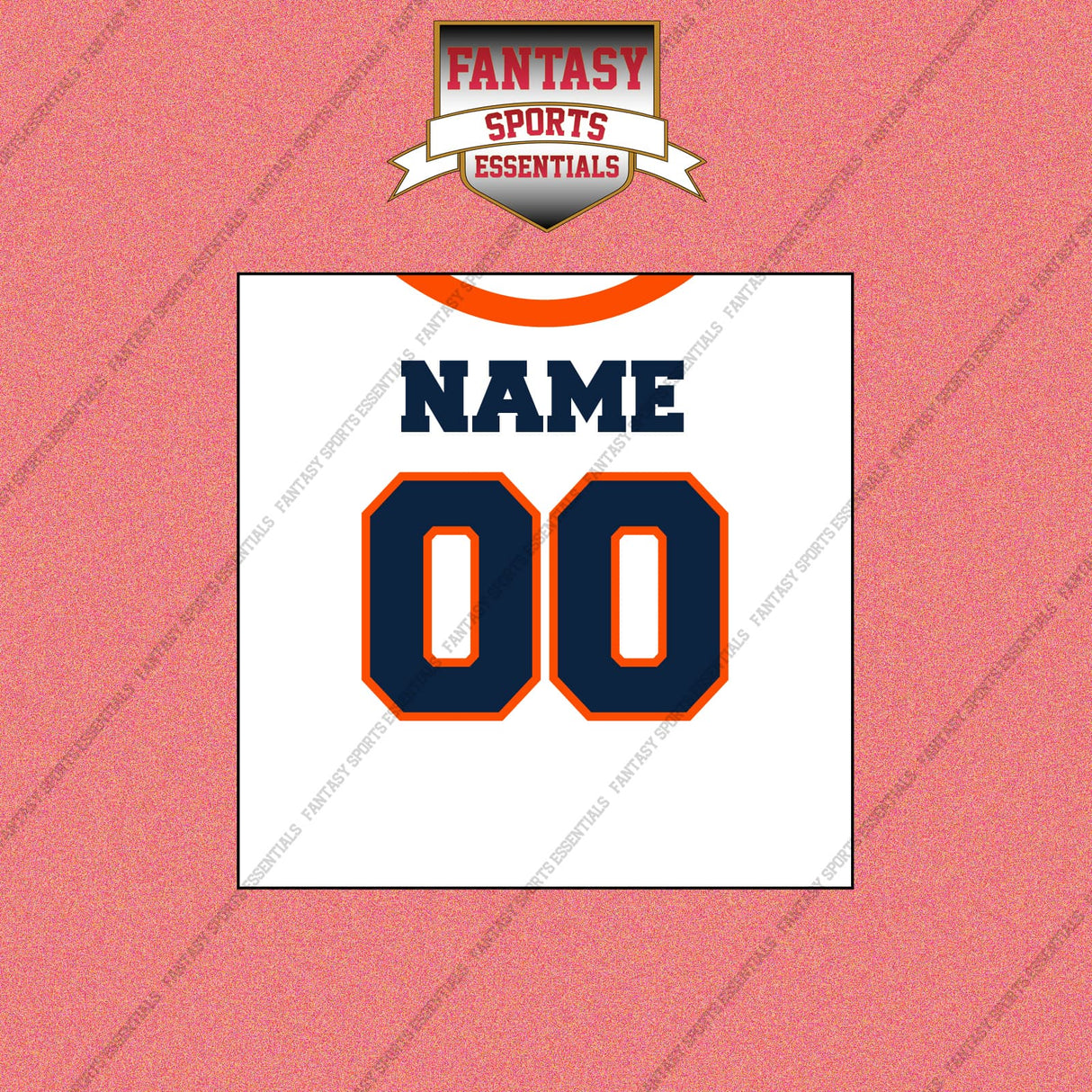 Denver Broncos Personalized Current Away Jersey Wall Art Prints