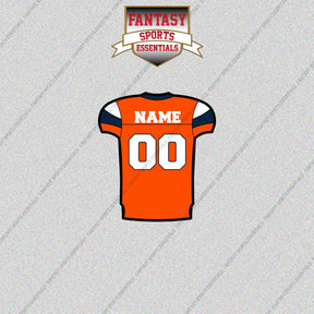 Denver Broncos Personalized Current Home Jersey Glossy Stickers