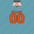 Denver Broncos Personalized Current Name and Number Car Decals