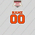 Denver Broncos Personalized Current Name and Number Glossy Stickers