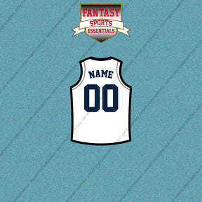 Denver Nuggets Personalized Current Away Jersey Car Decals