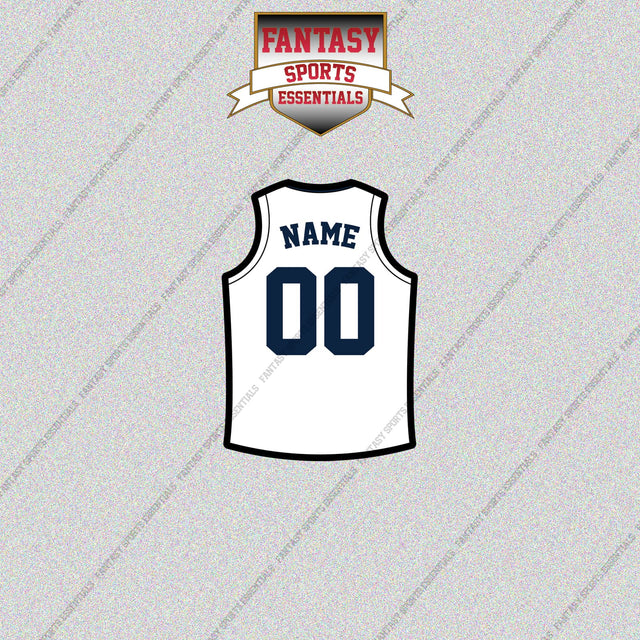 Denver Nuggets Personalized Current Away Jersey Glossy Stickers