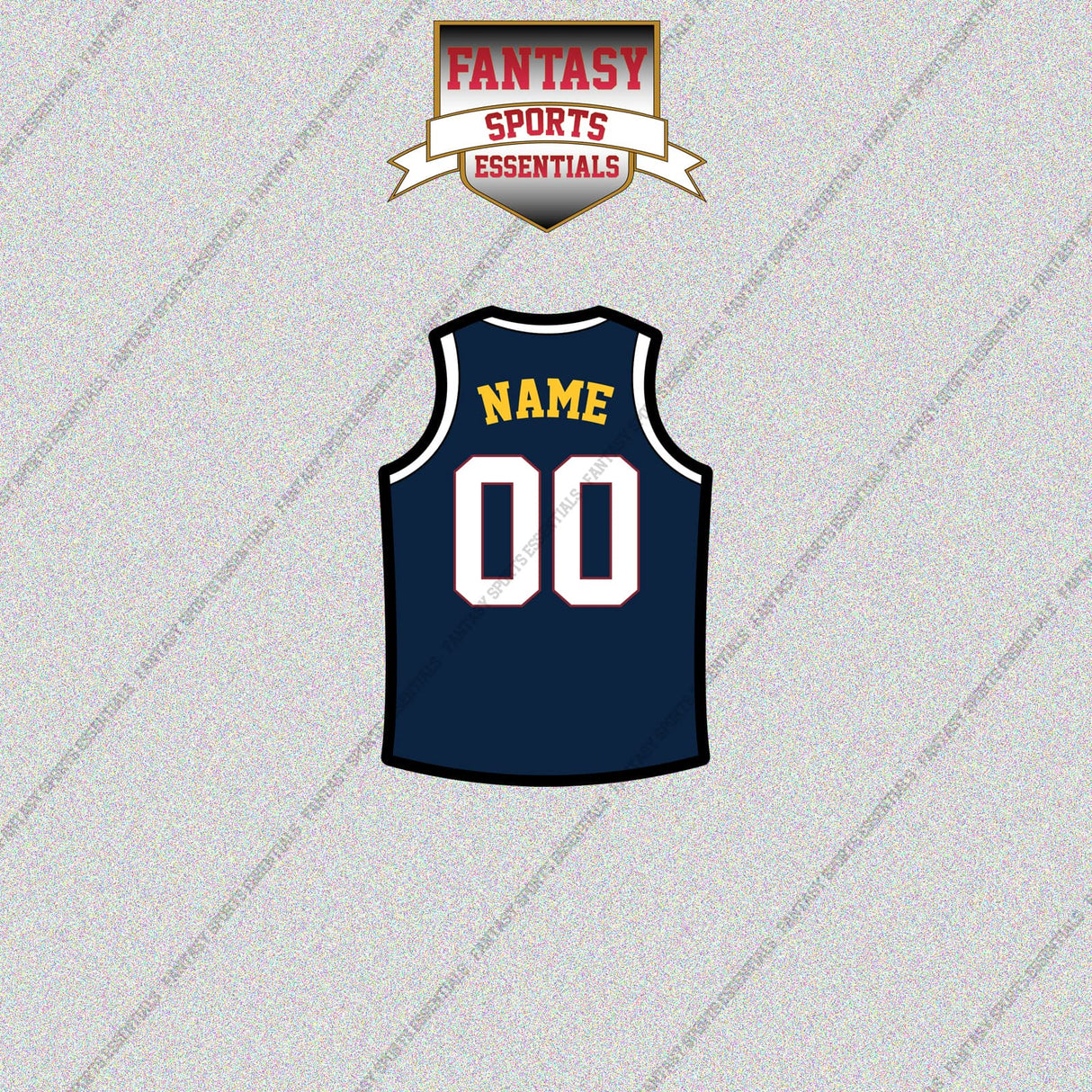 Denver Nuggets Personalized Current Home Jersey Glossy Stickers
