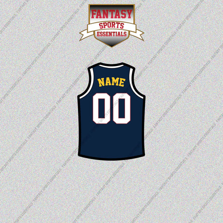 Denver Nuggets Personalized Current Home Jersey Glossy Stickers