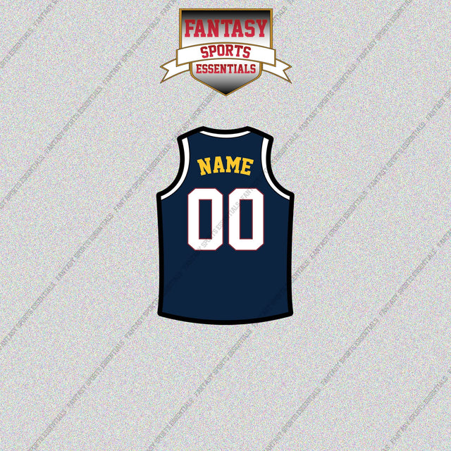 Denver Nuggets Personalized Current Home Jersey Glossy Stickers
