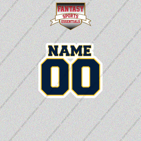 Denver Nuggets Personalized Current Name and Number Glossy Stickers