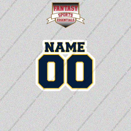 Denver Nuggets Personalized Current Name and Number Glossy Stickers