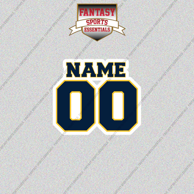 Denver Nuggets Personalized Current Name and Number Glossy Stickers