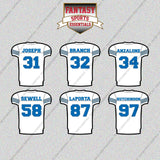 Detroit Lions 2025 Away Jersey Glossy Stickers (Choose Your Player) Page 2