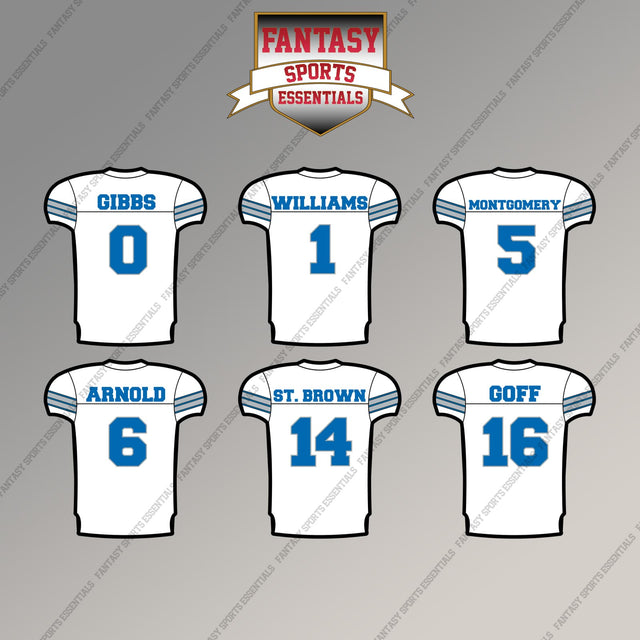 Detroit Lions 2025 Away Jersey Magnets (Choose Your Player) Page 1