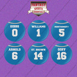 Detroit Lions 2025 Home Jersey Button Pins (Choose Your Player) Page 1