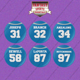 Detroit Lions 2025 Home Jersey Button Pins (Choose Your Player) Page 2