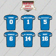 Detroit Lions 2025 Home Jersey Glossy Stickers (Choose Your Player) Page 1