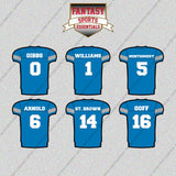 Detroit Lions 2025 Home Jersey Glossy Stickers (Choose Your Player) Page 1