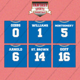 Detroit Lions 2025 Home Jersey Wall Art Prints (Choose Your Player) Page 1