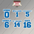 Detroit Lions 2025 Name and Number Magnets (Choose Your Player) Page 1