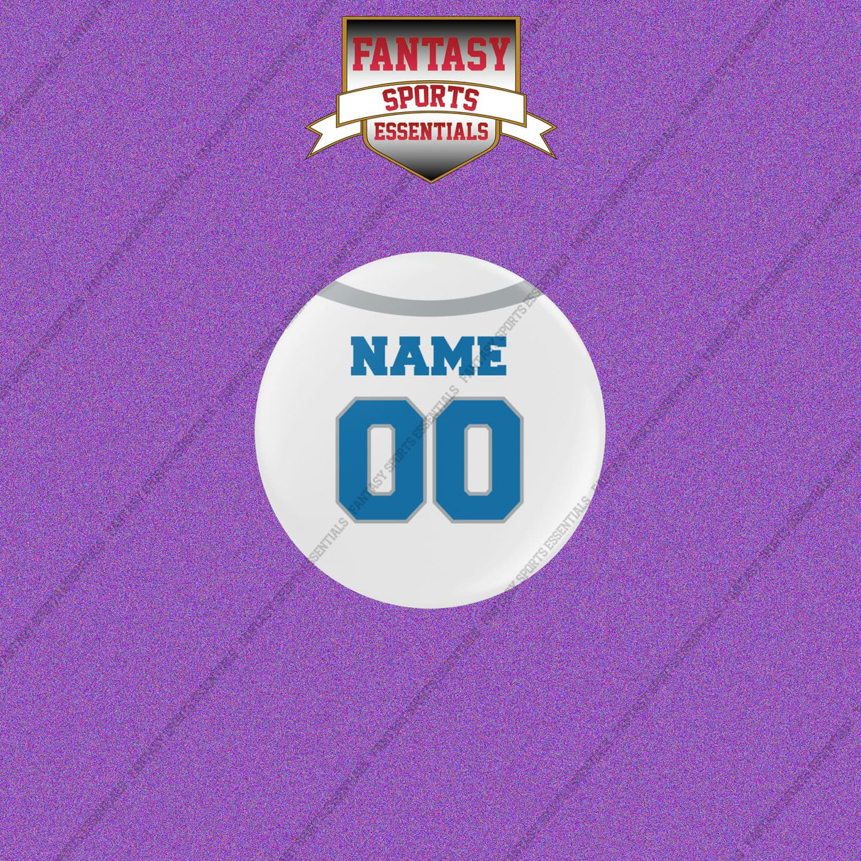 Detroit Lions Personalized Current Away Jersey Buttons