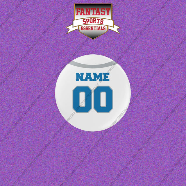 Detroit Lions Personalized Current Away Jersey Buttons