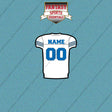 Detroit Lions Personalized Current Away Jersey Car Decals
