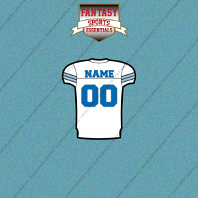 Detroit Lions Personalized Current Away Jersey Car Decals