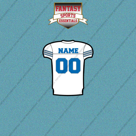 Detroit Lions Personalized Current Away Jersey Car Decals