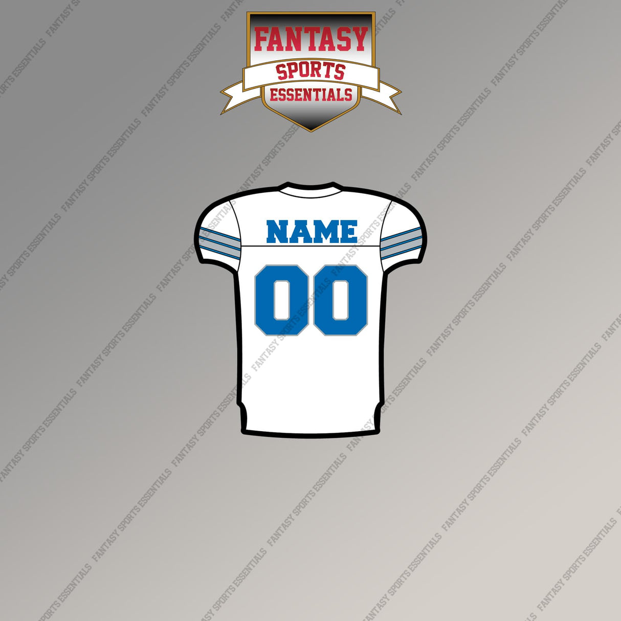 Detroit Lions Personalized Current Away Jersey Magnets