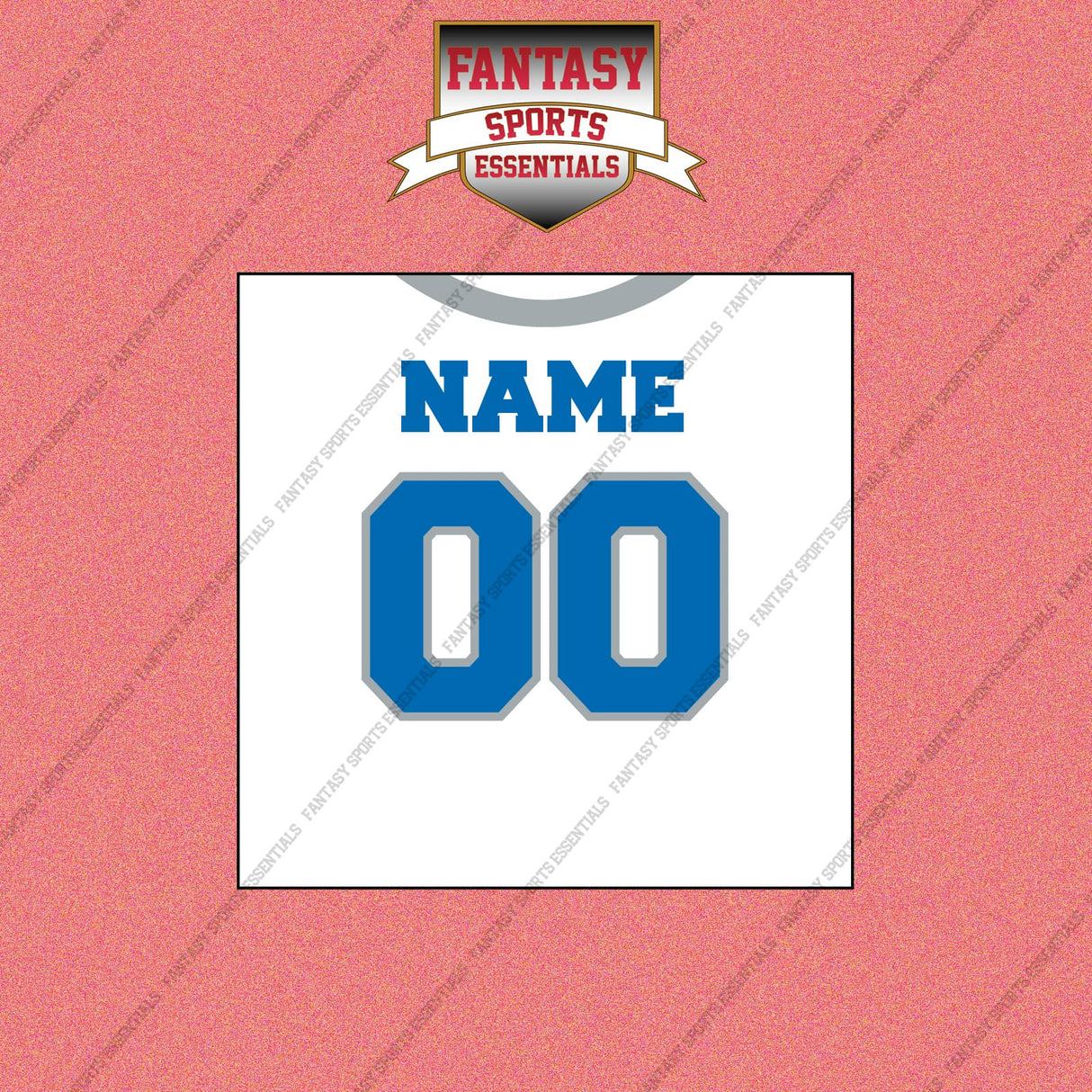 Detroit Lions Personalized Current Away Jersey Wall Art Prints