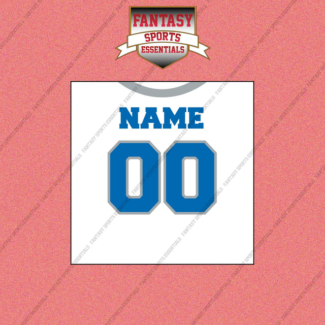 Detroit Lions Personalized Current Away Jersey Wall Art Prints