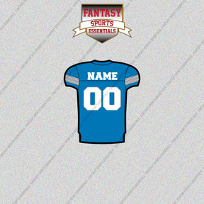 Detroit Lions Personalized Current Home Jersey Glossy Stickers