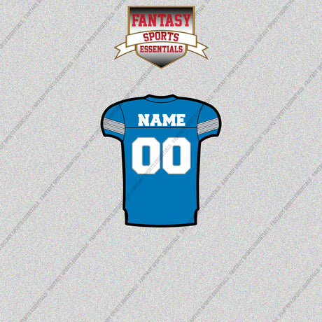 Detroit Lions Personalized Current Home Jersey Glossy Stickers
