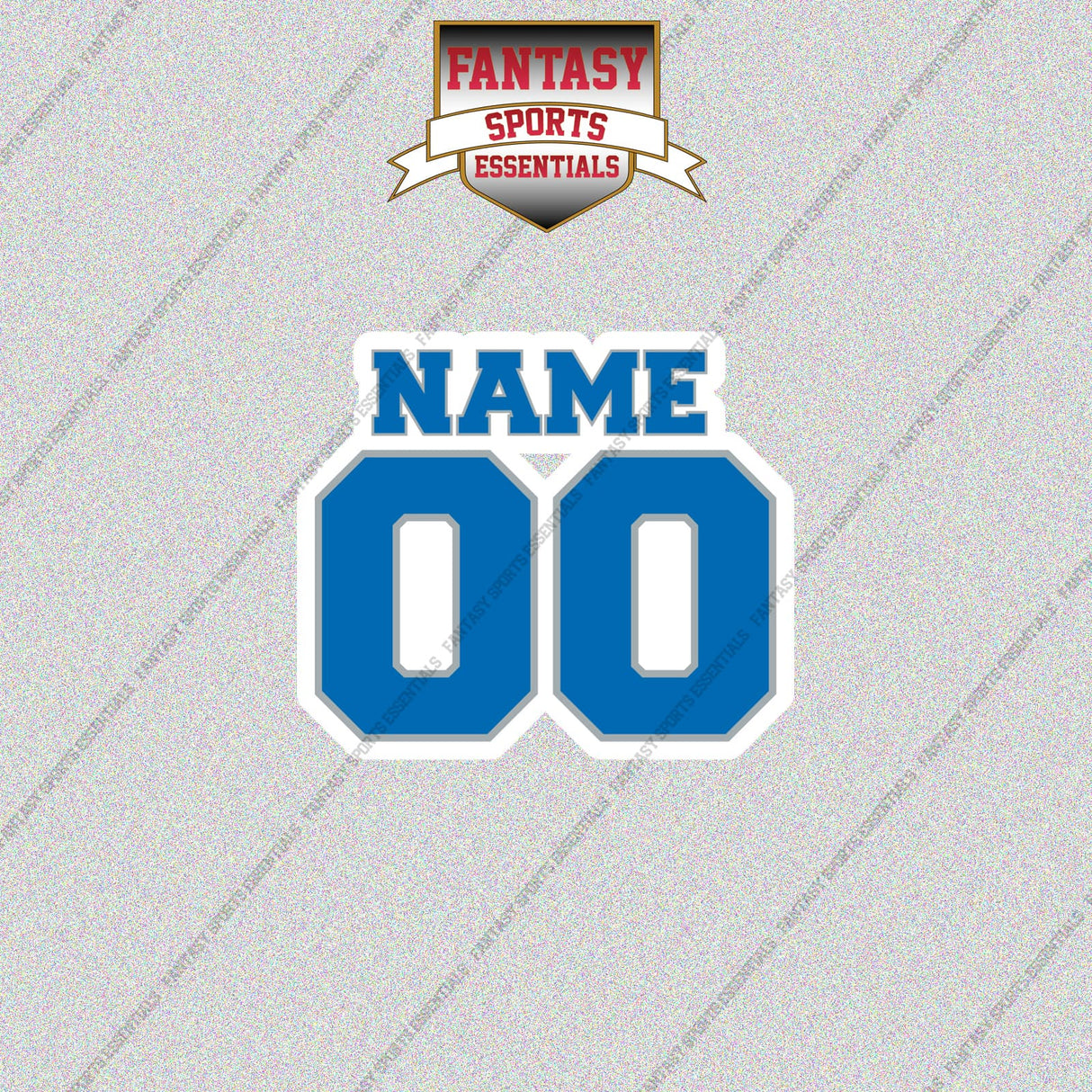 Detroit Lions Personalized Current Name and Number Glossy Stickers