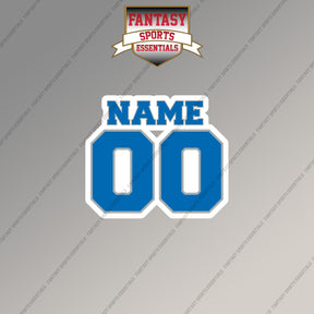 Detroit Lions Personalized Current Name and Number Magnets