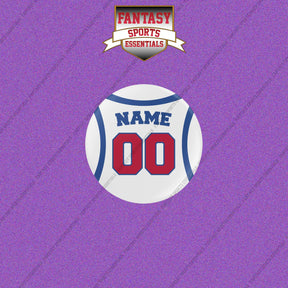 Detroit Pistons Personalized Current Away Jersey Buttons
