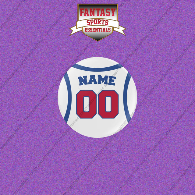 Detroit Pistons Personalized Current Away Jersey Buttons