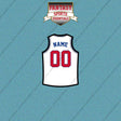 Detroit Pistons Personalized Current Away Jersey Car Decals