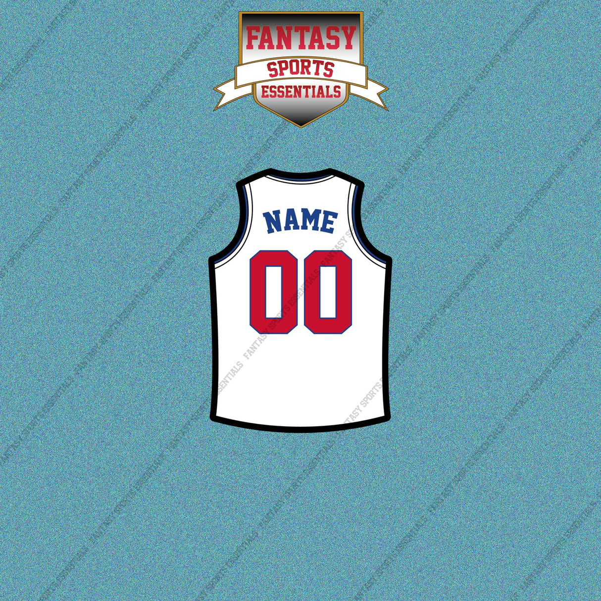 Detroit Pistons Personalized Current Away Jersey Car Decals