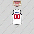 Detroit Pistons Personalized Current Away Jersey Glossy Stickers