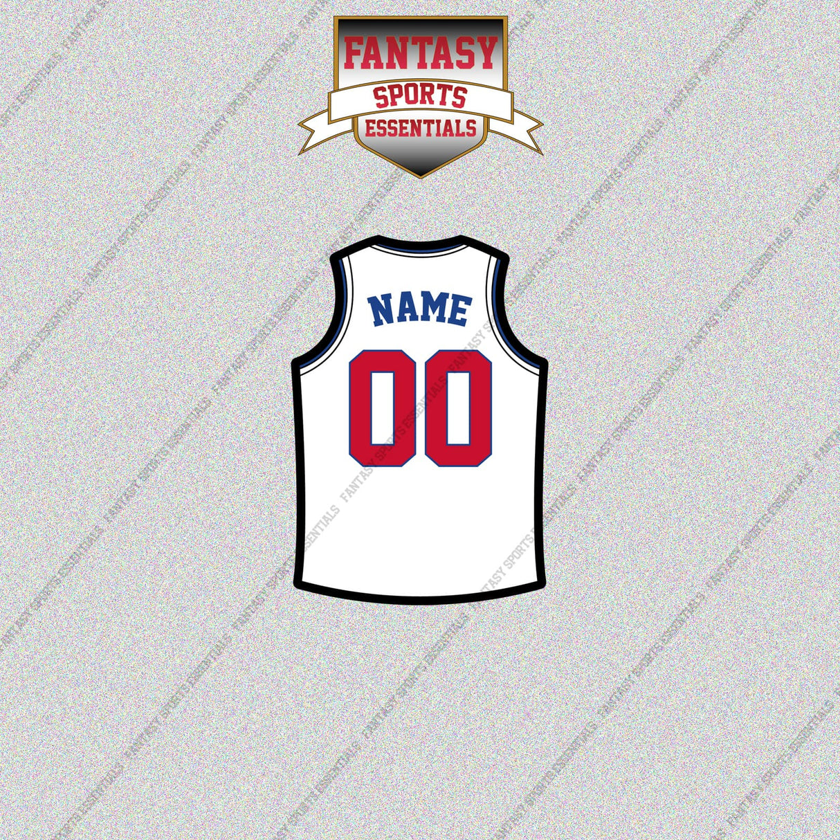 Detroit Pistons Personalized Current Away Jersey Glossy Stickers