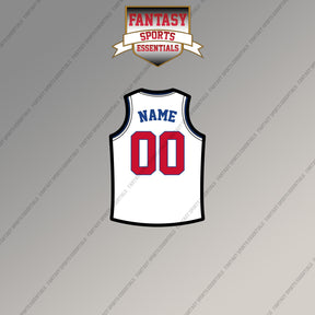 Detroit Pistons Personalized Current Away Jersey Magnets
