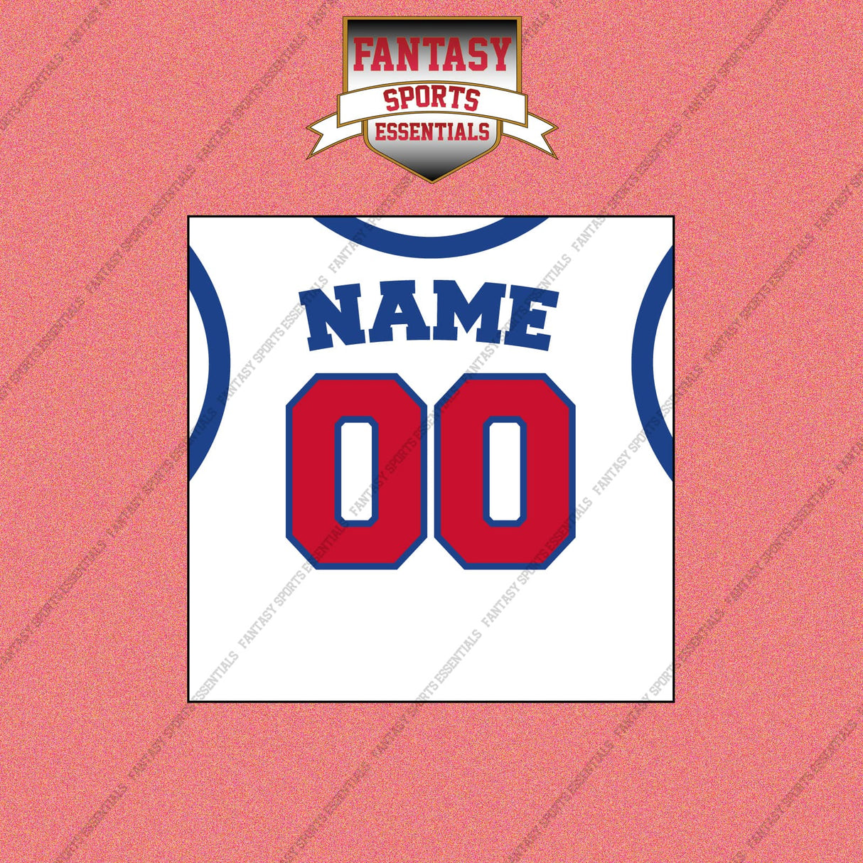 Detroit Pistons Personalized Current Away Jersey Wall Art Prints