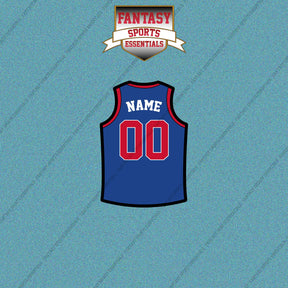 Detroit Pistons Personalized Current Home Jersey Car Decals